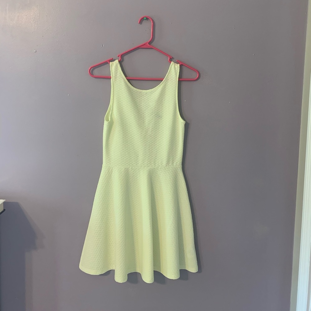 Plain yellow summer dress